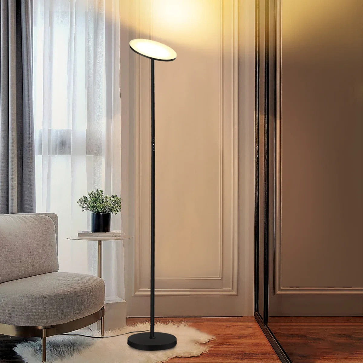 18W LED Dimmable Torchiere Floor Lamp