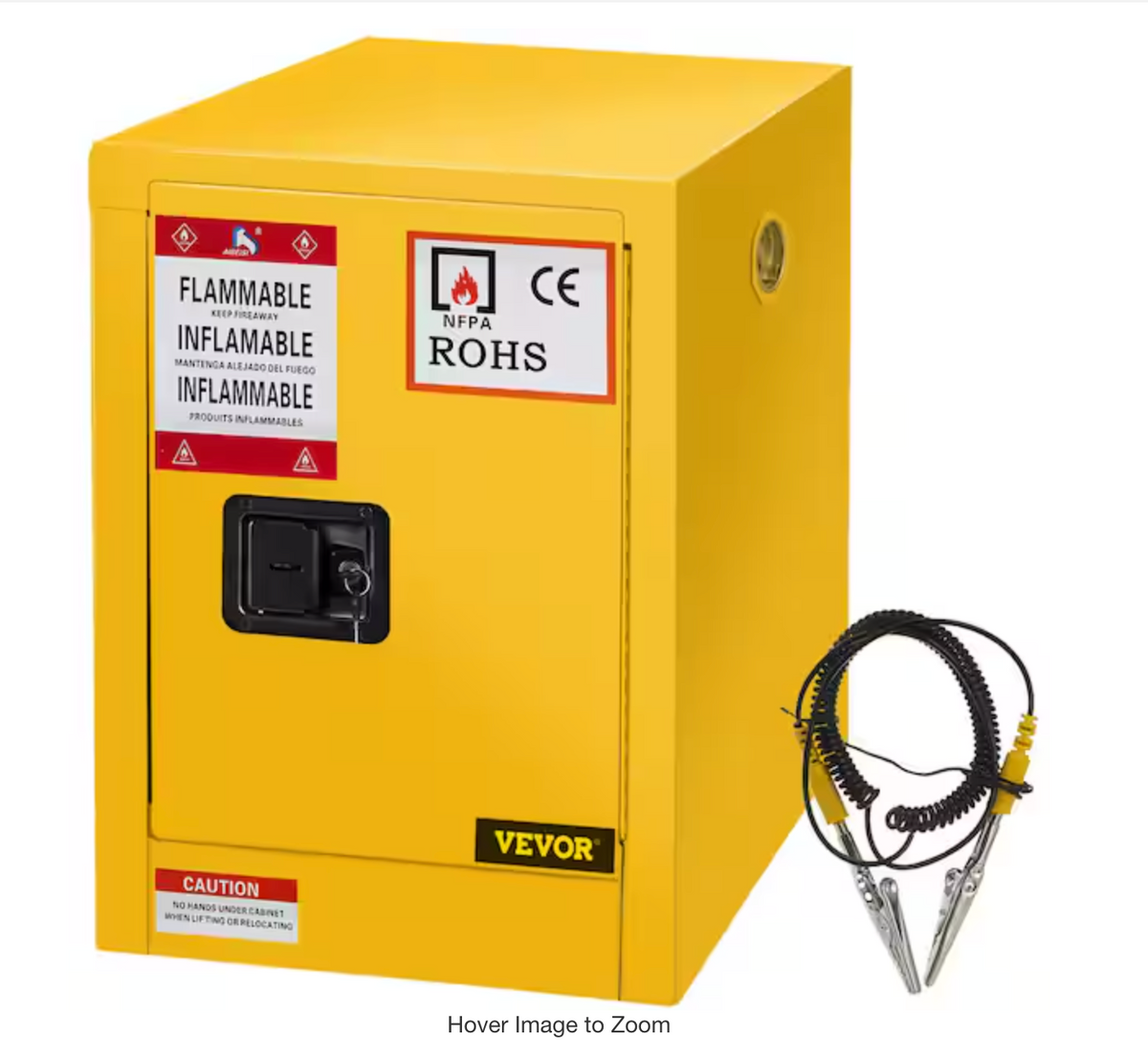 Flammable Safety Cabinet Adjustable Shelf Steel Yellow Storage Cabinet