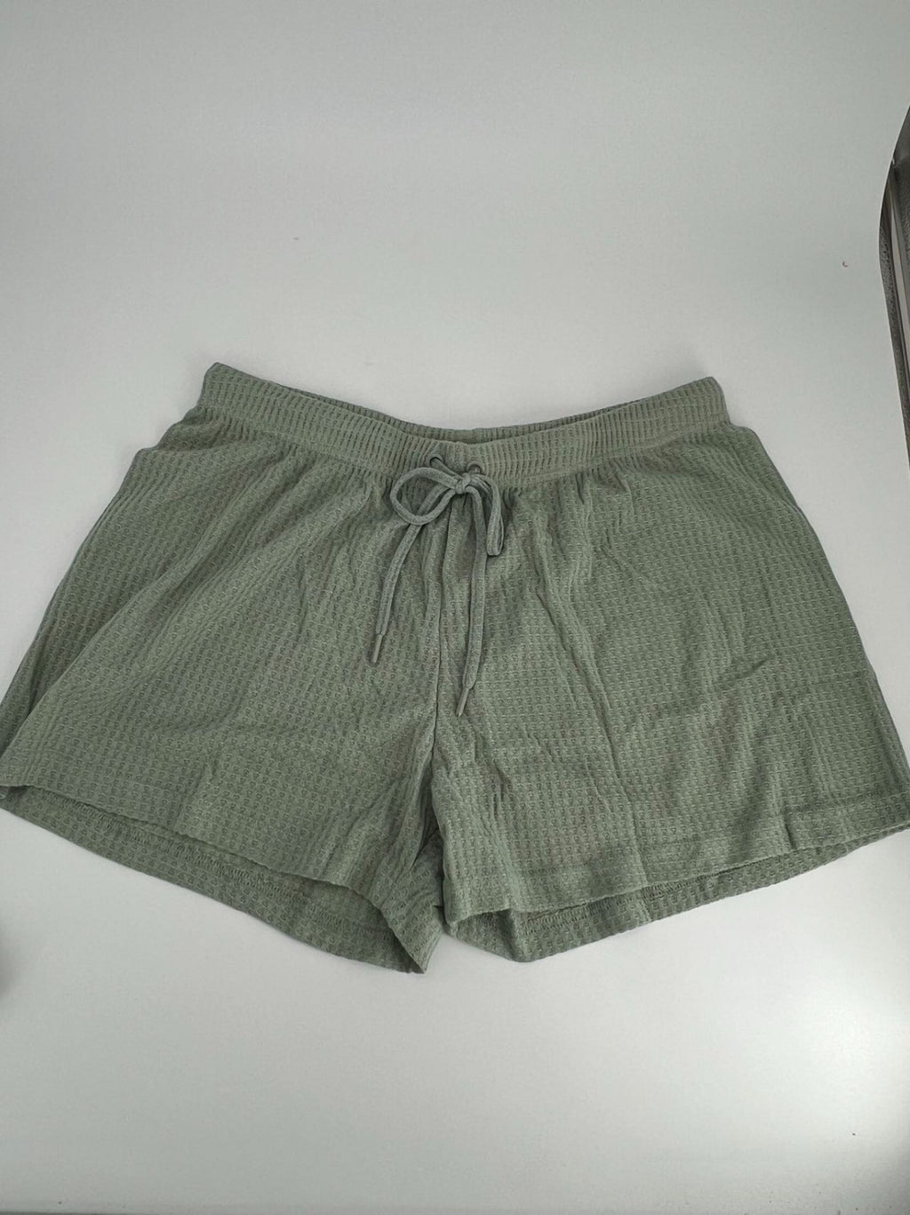 Women's Satin Sleeveless Top & PJ Shorts Pajamas Set green Size XL