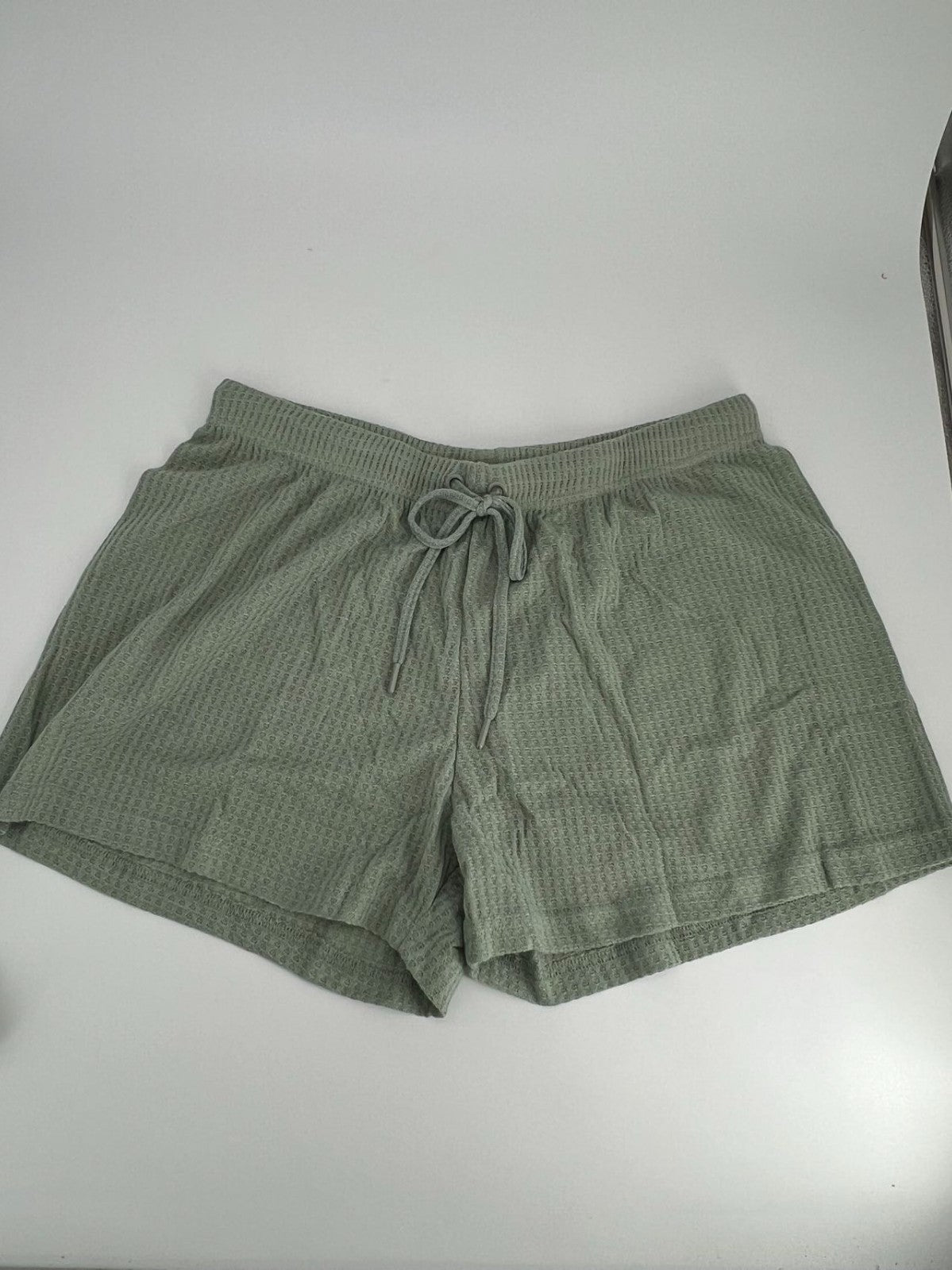 Women's Satin Sleeveless Top & PJ Shorts Pajamas Set green Size XL