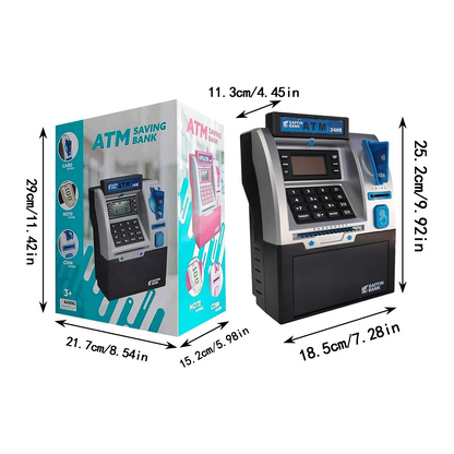 ATM Simulation Bank, Digital Electronic Savings Safe.
