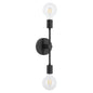 2-Light Black Bathroom Vanity Wall Sconce with LED Bulbs XB-W1234-2-MB-G30