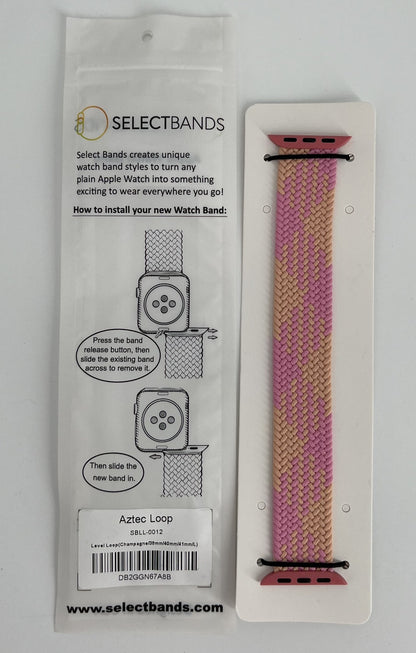 10-Pack  L  Champagne  Solid Loop Apple Watch Bands 0.8 x 6.5Inch , Fits 38mm/40