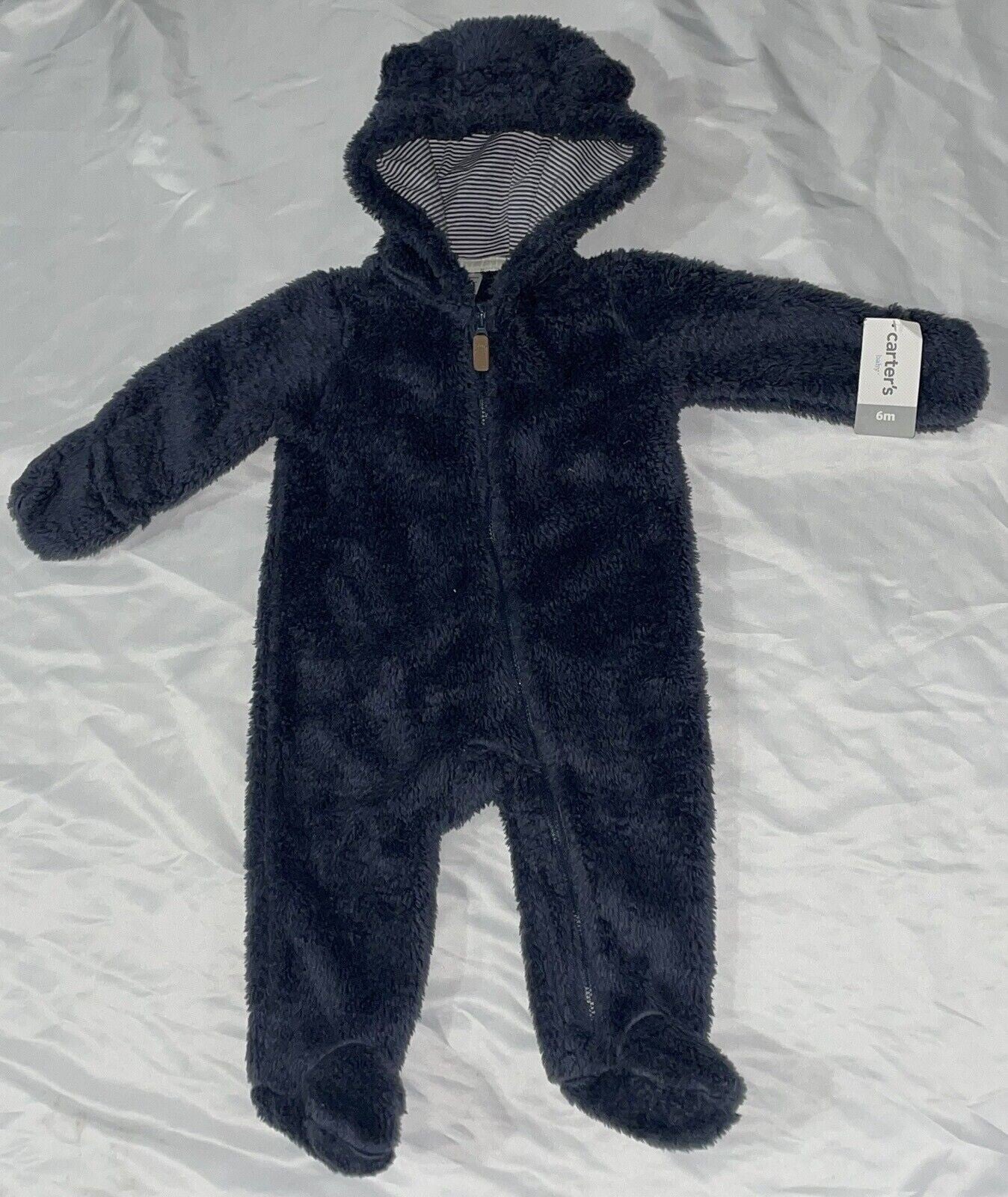 Carters Blue “Fur” Bear Suit  Size 3 Months NEW W/TAGS