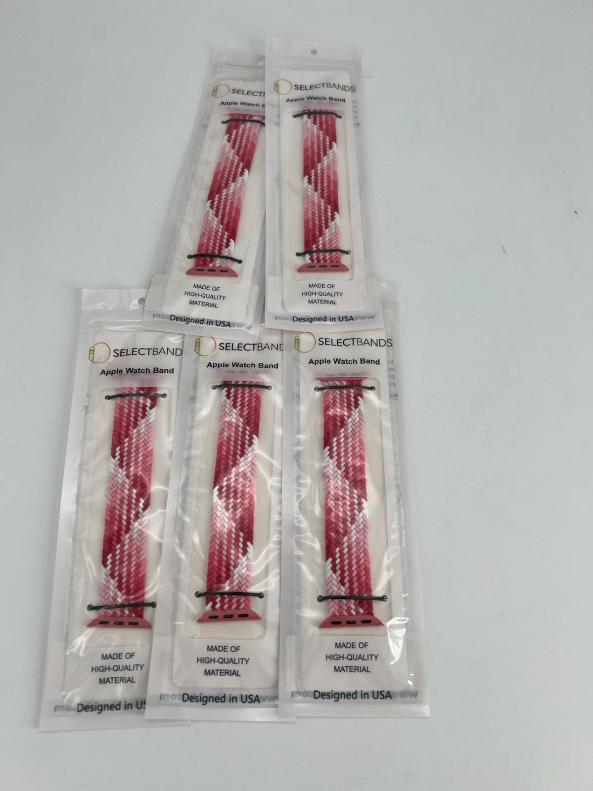 5-Pack XS  Aztec  pink Loop Watch Bands 0.8 x 5.6 Inch Fits 38mm/40 mm/41 mm