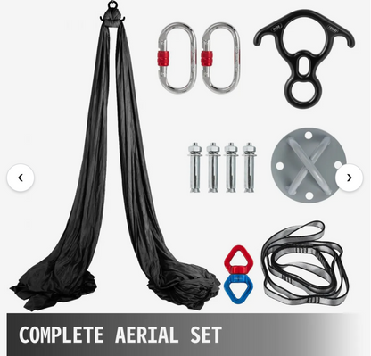 Aerial Silk and Yoga Swing, 11 Yards, Aerial Yoga Hammock Kit with 100Gsm Nylon