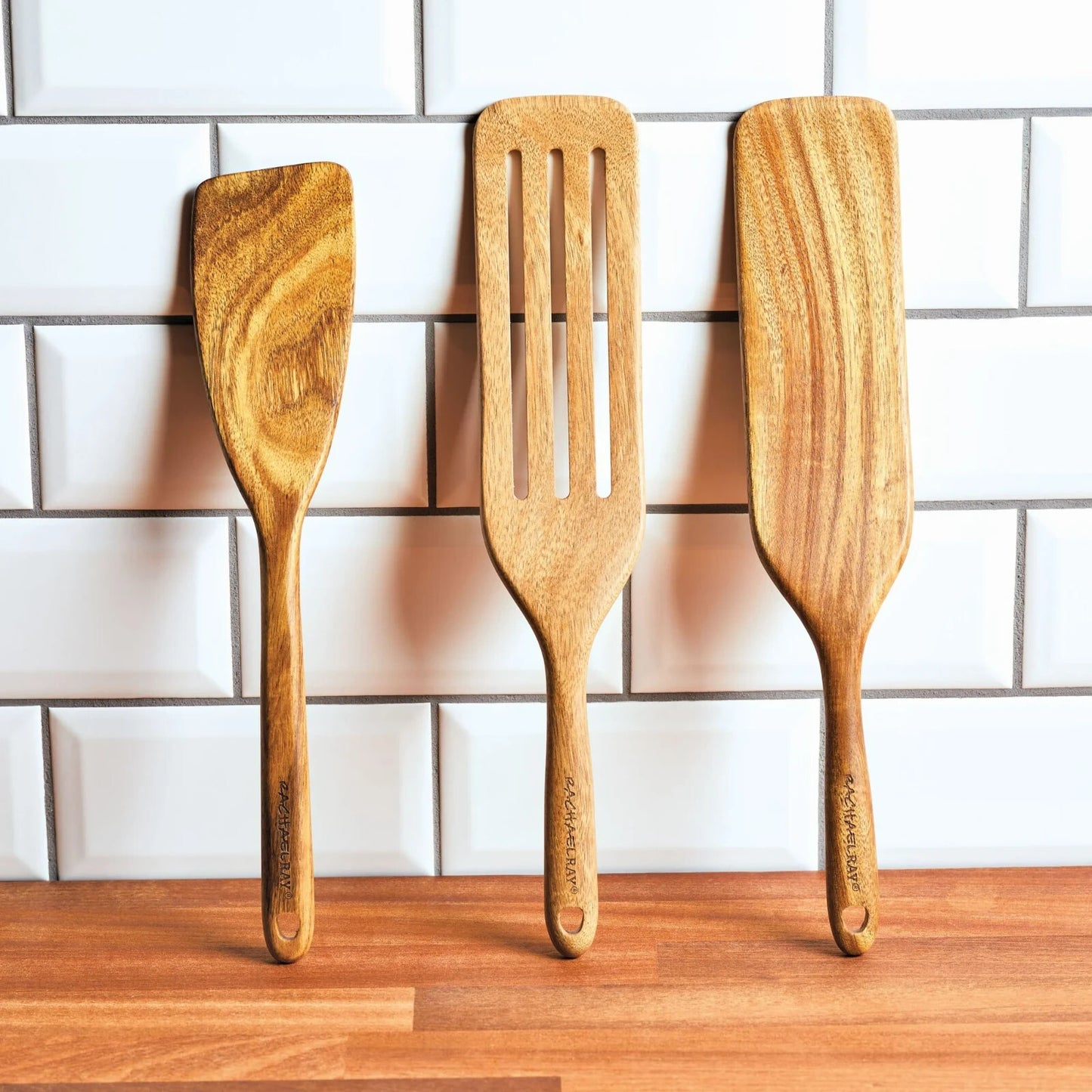 3-Piece Wooden Kitchen Utensil Set – Durable Tools & Gadgets for Cooking