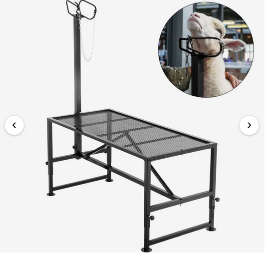 Animal Cutting Stand Vevor 51x23" Metal Base for Sheep Goats