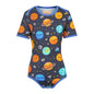 Planets Print Baby Bodysuit – Size M, 95% Cotton 5% Spande
