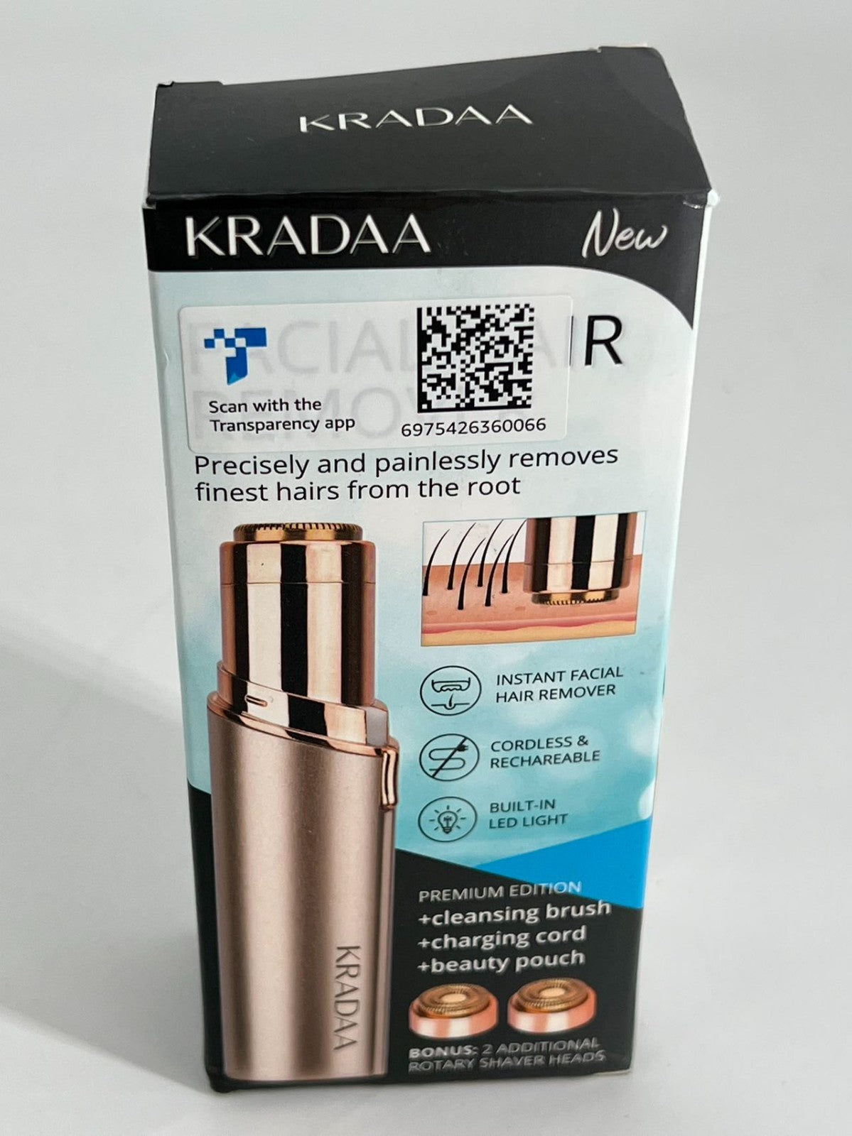 KRADAA Facial Hair Removal for Women Rechargeable Hair Removal Device - New