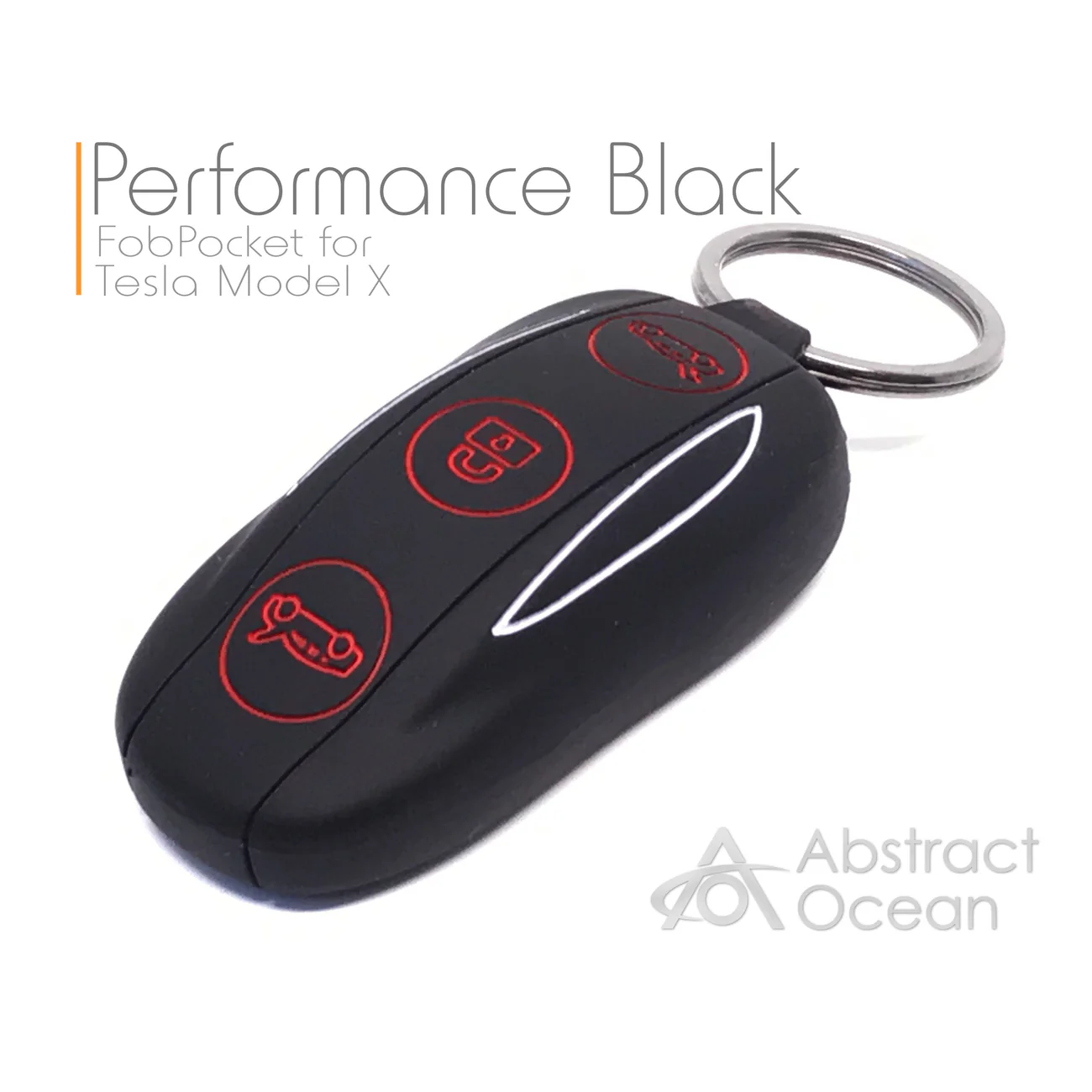 SILICONE FOBPOCKETS FOR MODEL X (KEYRING)-RED