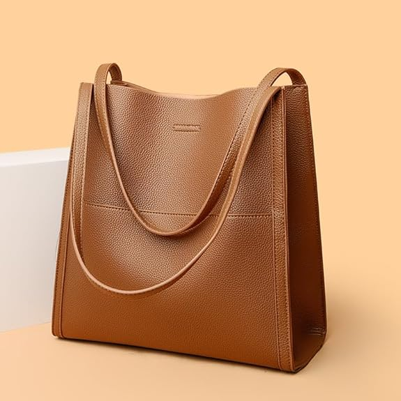 Color Simple Genuine Leather Shoulder Bag