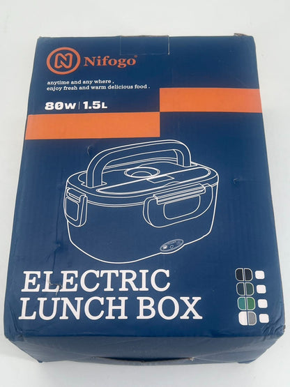 Nifogo Electric Lunch Box 1.5L Steel Container 80 W