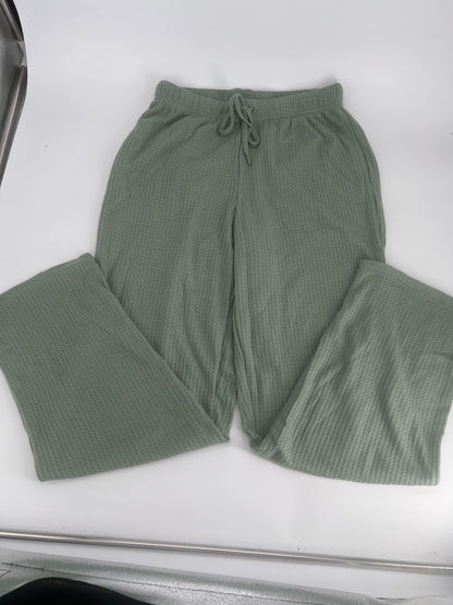 Women's Cami Top & Pants, Pajamas with Pockets, Spaghetti Straps  green Size M