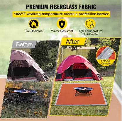 Fire Blanket, 67" x 60" Fiberglass Welding Blanket, 3.3 lbs Fireproof Blanket