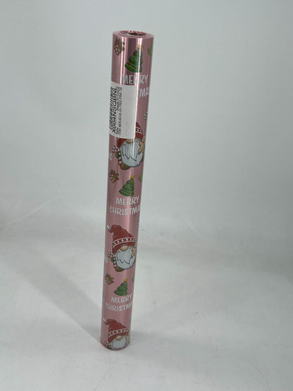 Pink Santa gift wrapping paper