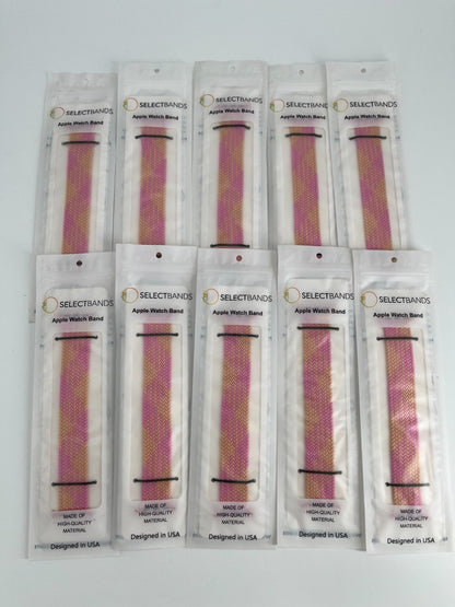 10-Pack  M Champagne  Solid Loop  Watch Bands 0.8 x 6Inch , Fits 38mm/40mm/41mm