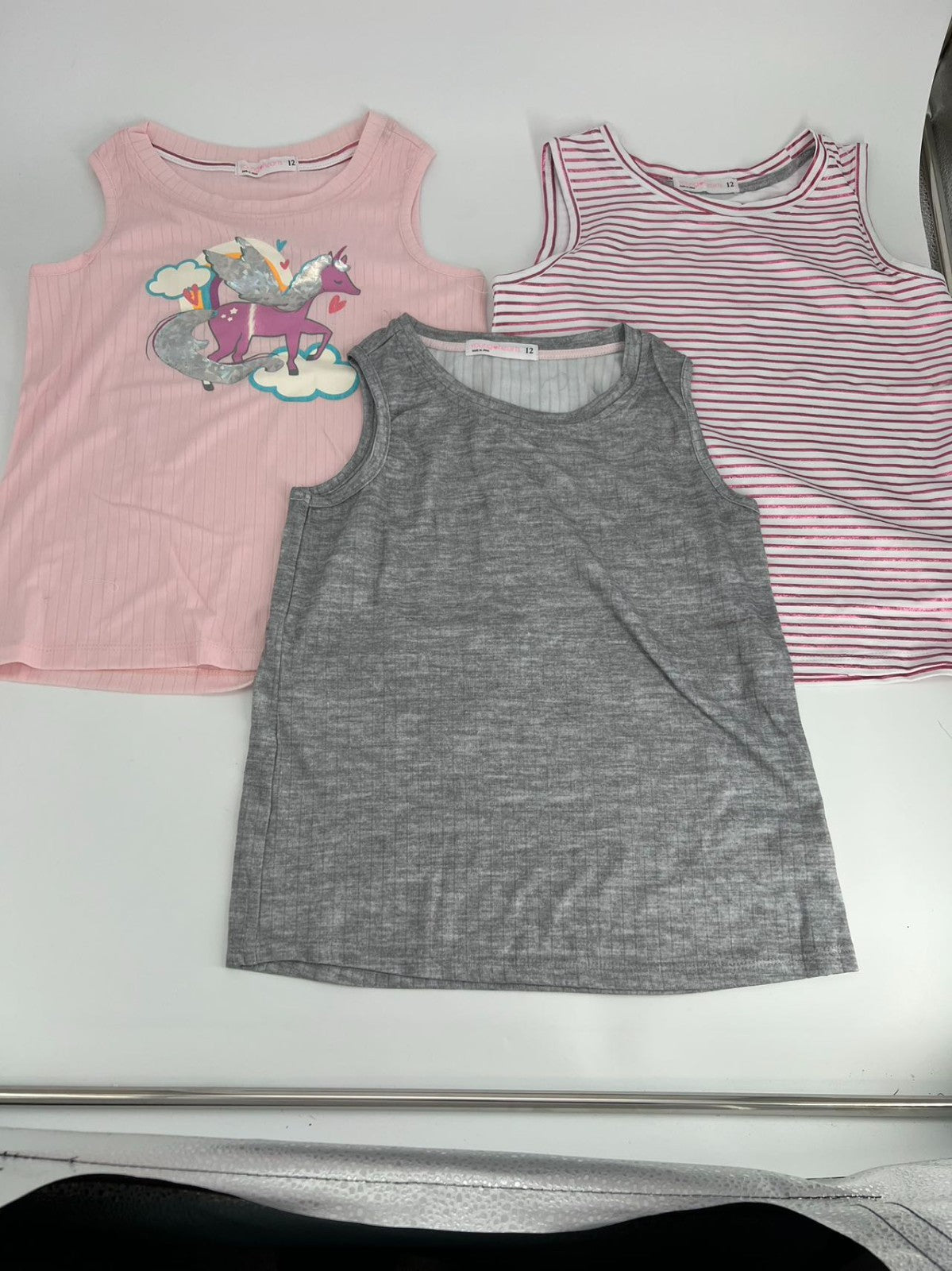 12 T Young Hearts Magical Unicorn Girls’ 3 Pack Tank Top for Toddler, Little and