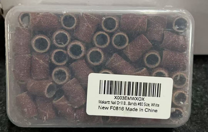 NAIL SANDINGBANDS  Drill     #80 Size  100 pcs/box