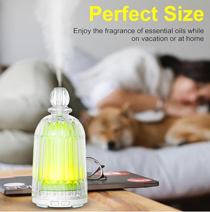 120Ml Glass Essential Oil Diffuser, Ultrasonic Aromatherapy Diffuser with Auto S