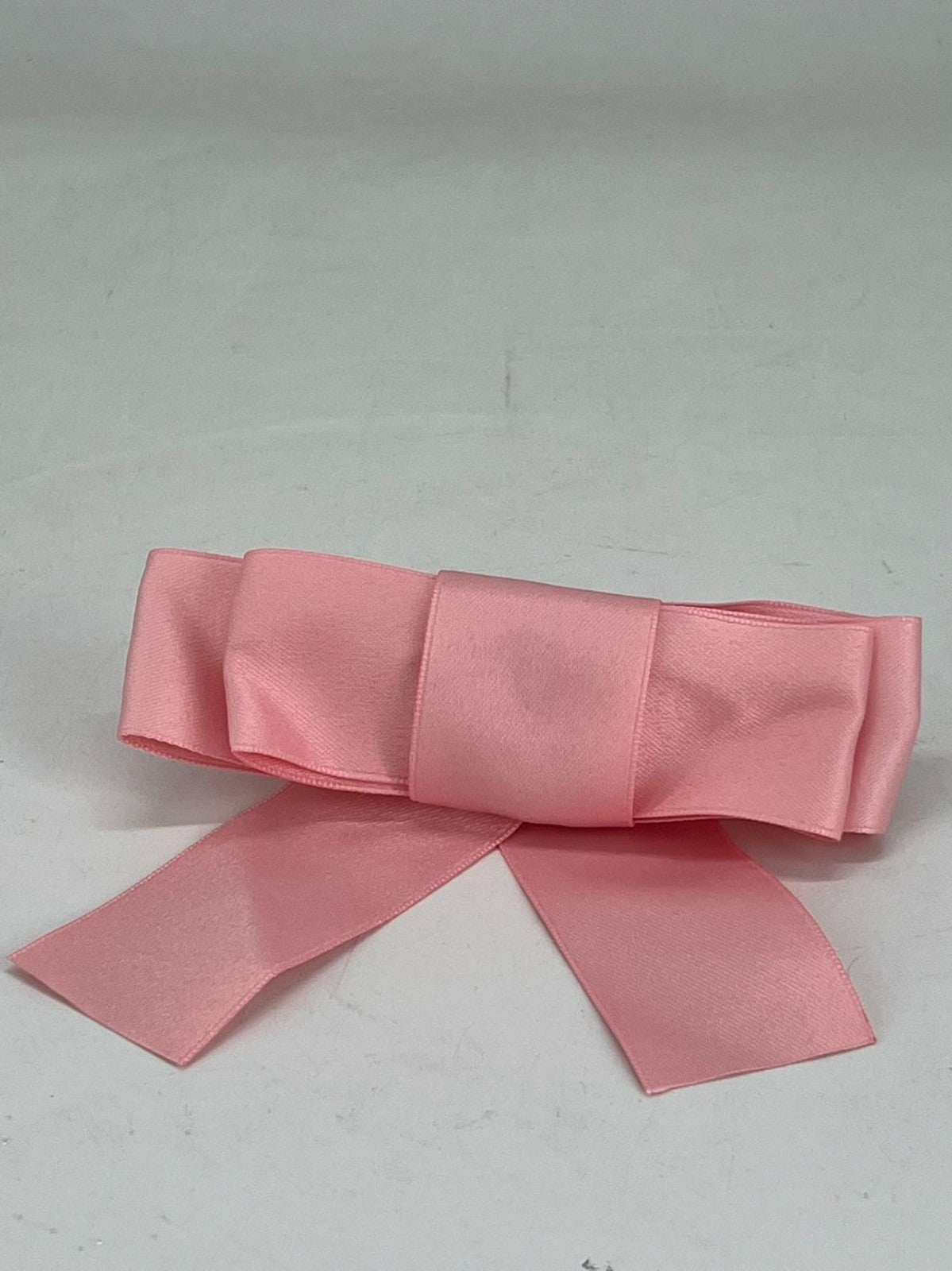 Pink Satin Stylish Bow Big Ribbon Bow Knot Hair Clip All Hair Types Non Slip