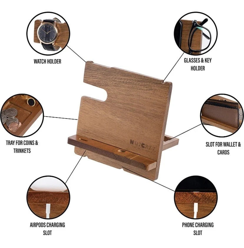 Wooden Docking Station/Nightstand Organizer