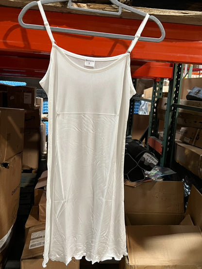 See Through Sleepwear Dress White S