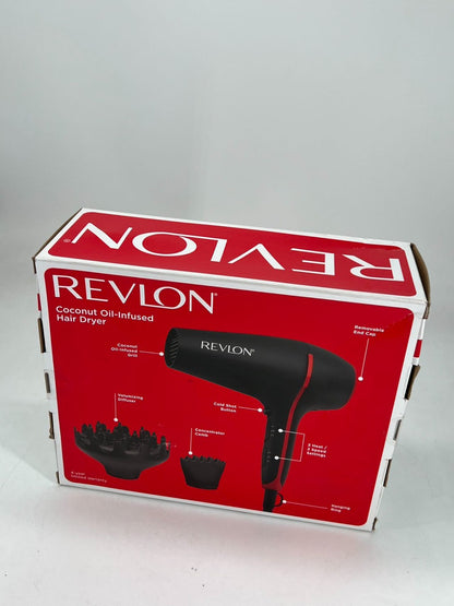 Coconut Oil Infused Hair Dryer with Diffuser & Concentrator - Ionic Ceramic Blow