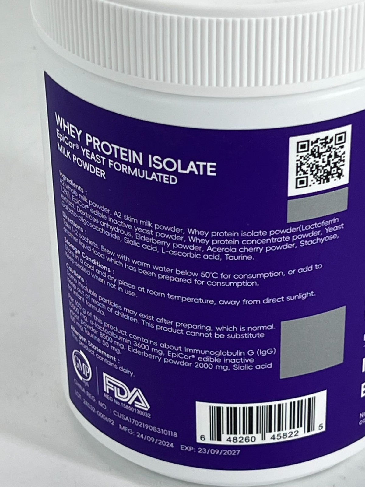 Innovite Families Whey Protein Isolate Epicor Yeast Formulated Milk Powder 60g