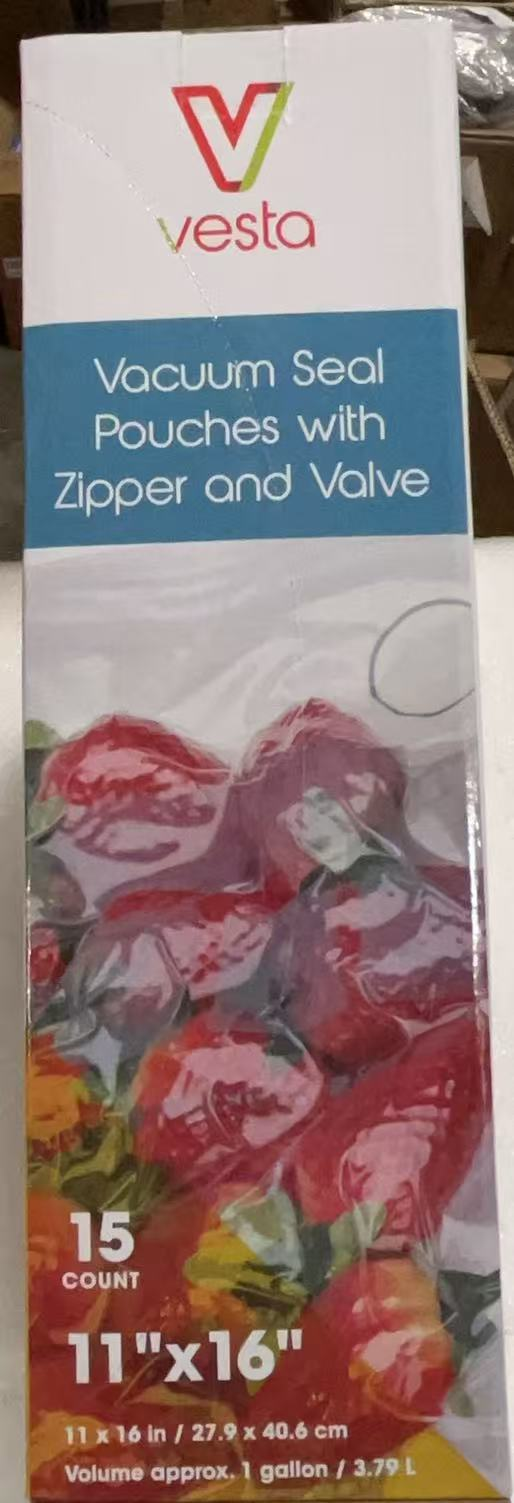Reusable Handheld Sealer Pouches,  Size 11"x16" ,15Count/Pick.