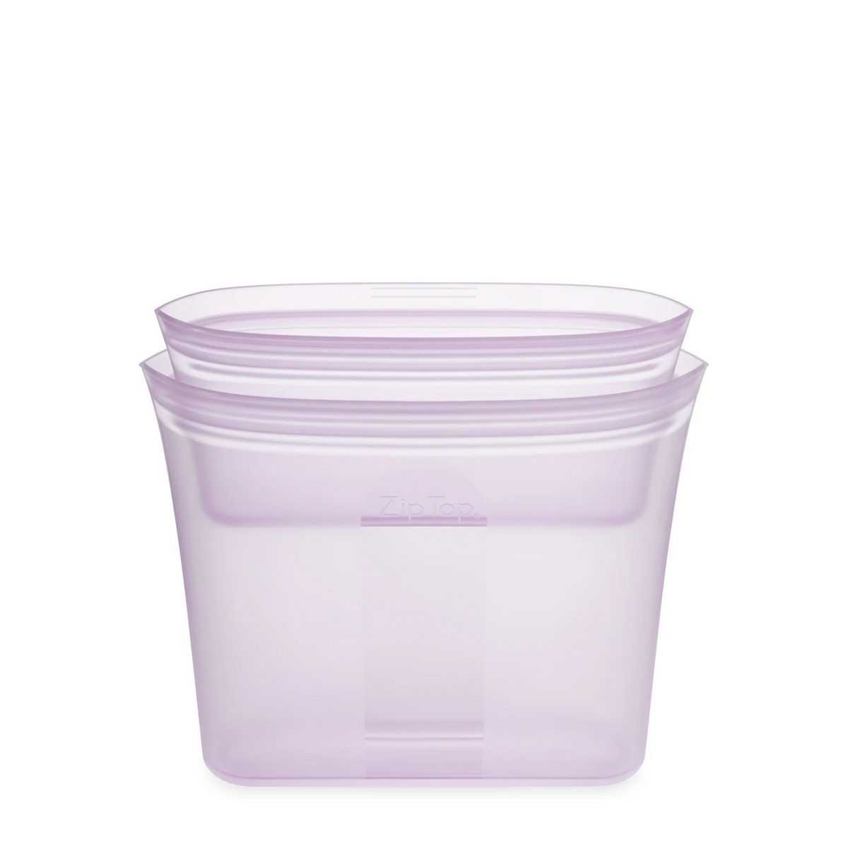 Zip Top Reusable Food Storage Container - 2 Bag Set - Lavender - Made in the USA