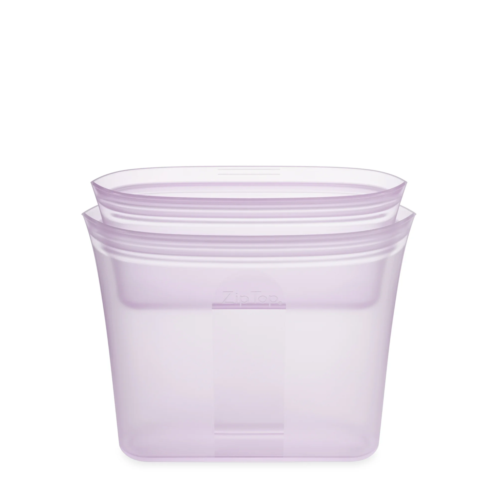 Zip Top Reusable Food Storage Container - 2 Bag Set - Lavender - Made in the USA
