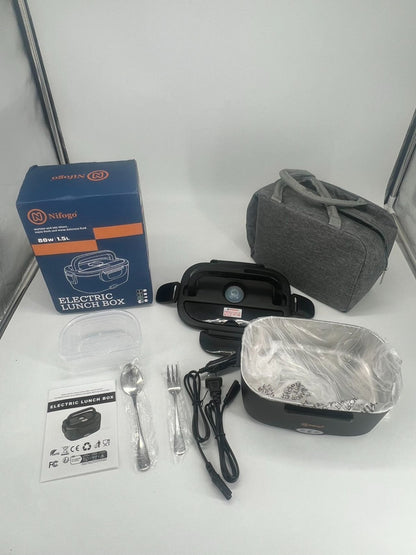 Nifogo Electric Lunch Box 1.5L Steel Container 80 W