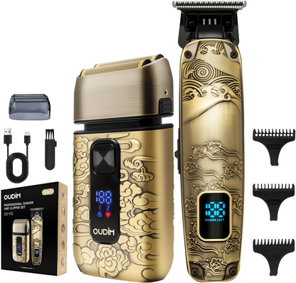 Men's Electric Head Shaver Hair and Beard Trimmer Grooming Kit,Facial Hair
