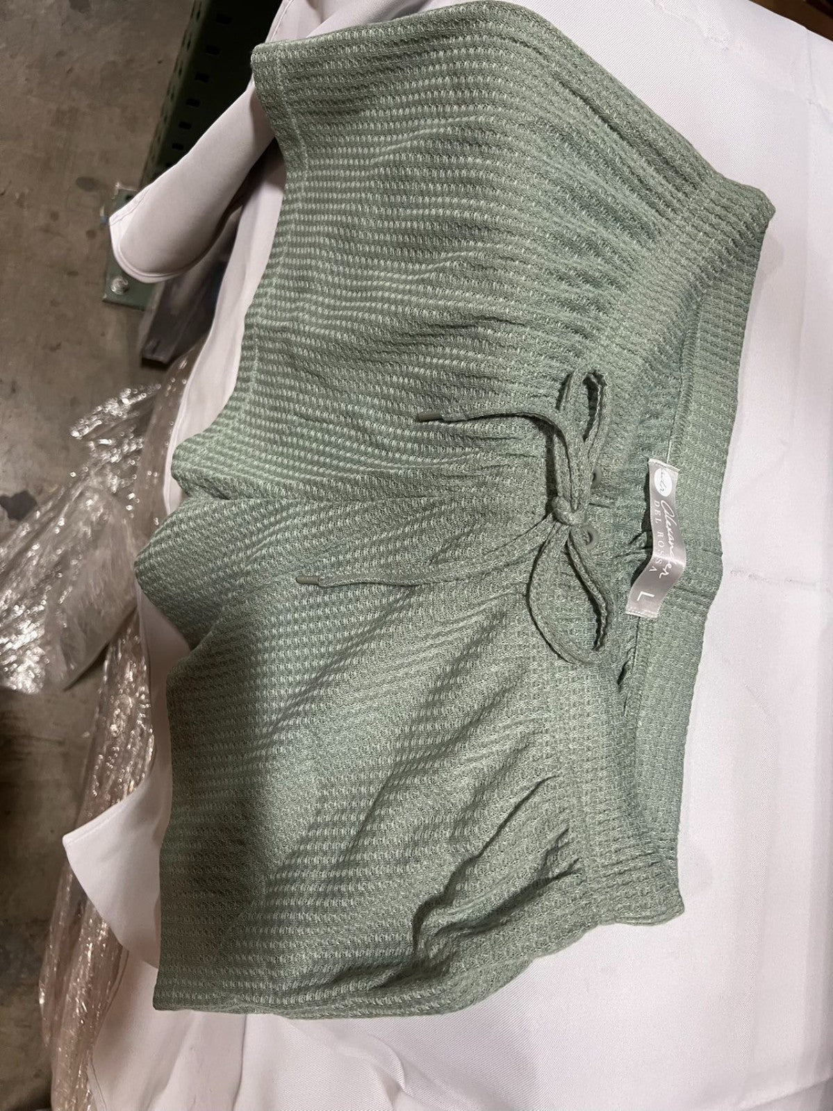 Women's Satin Sleeveless Top & PJ Shorts Pajamas Set green Size L