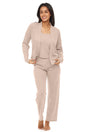 Knit Cardigan Sleepwear Set   Lvory S