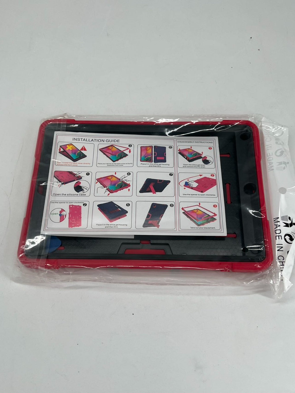 Case For Ipad 9.7 (2017) (2018) New Red With Black Color.