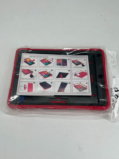 Case For Ipad 9.7 (2017) (2018) New Red With Black Color.