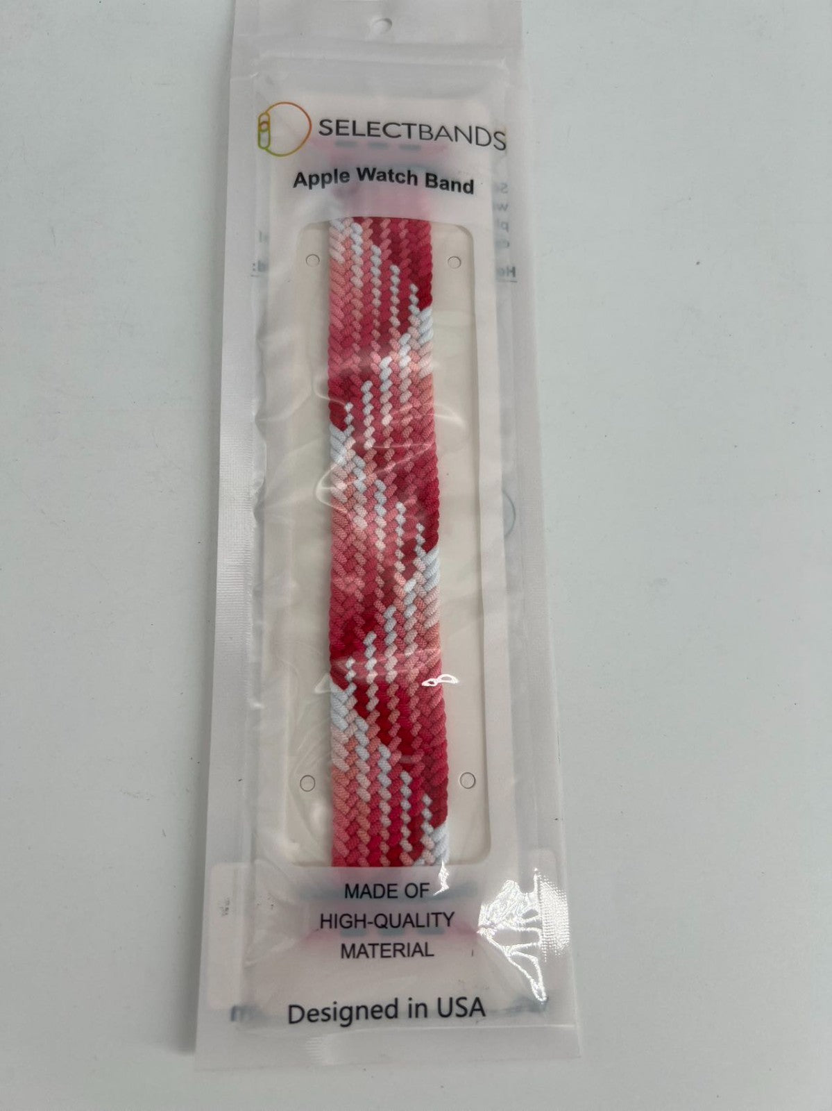 5- Pack M Color pink Rainbow Loop Watch Bands 0.8 x 6.7 Inch  Fits 42mm/44mm/45m