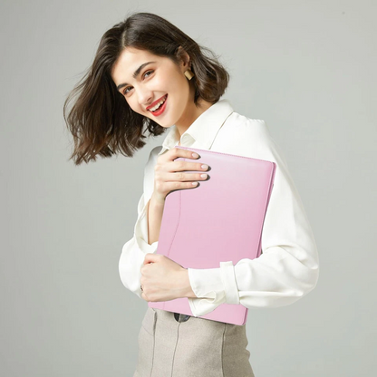pink Leather Portfolio Folder Padfolio Business