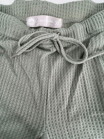 Women's Cami Top & Pants, Pajamas with Pockets, Spaghetti Straps  green Size XL