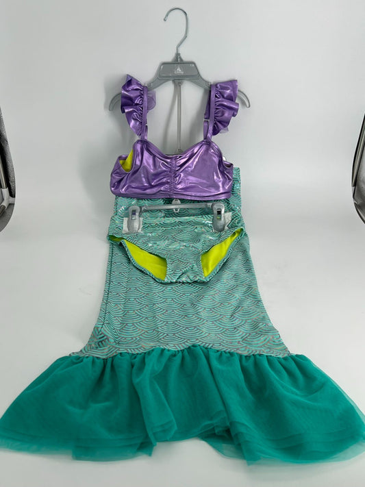 Disney Ariel Little Mermaid Suit Costume set 3 piece girls