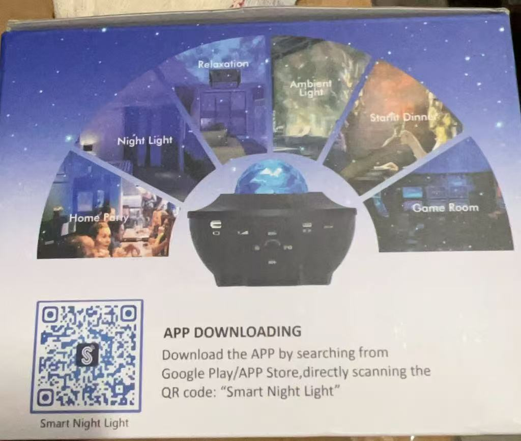 Upgraded Smart Music Star Light Galaxy Globe Projector  Music Speaker & Remote