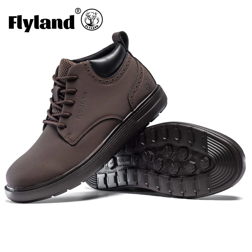 Men's Vintage Classical Genuine Leather Chukka Boots Shoes.