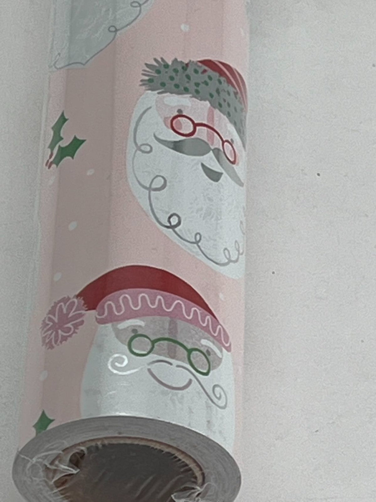 Pink Cowboy Santas Wrapping Paper