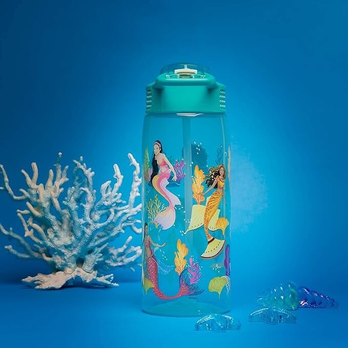 Disney The Little Mermaid 2023 Kids Water Bottle For School or Travel, 25oz, Dur