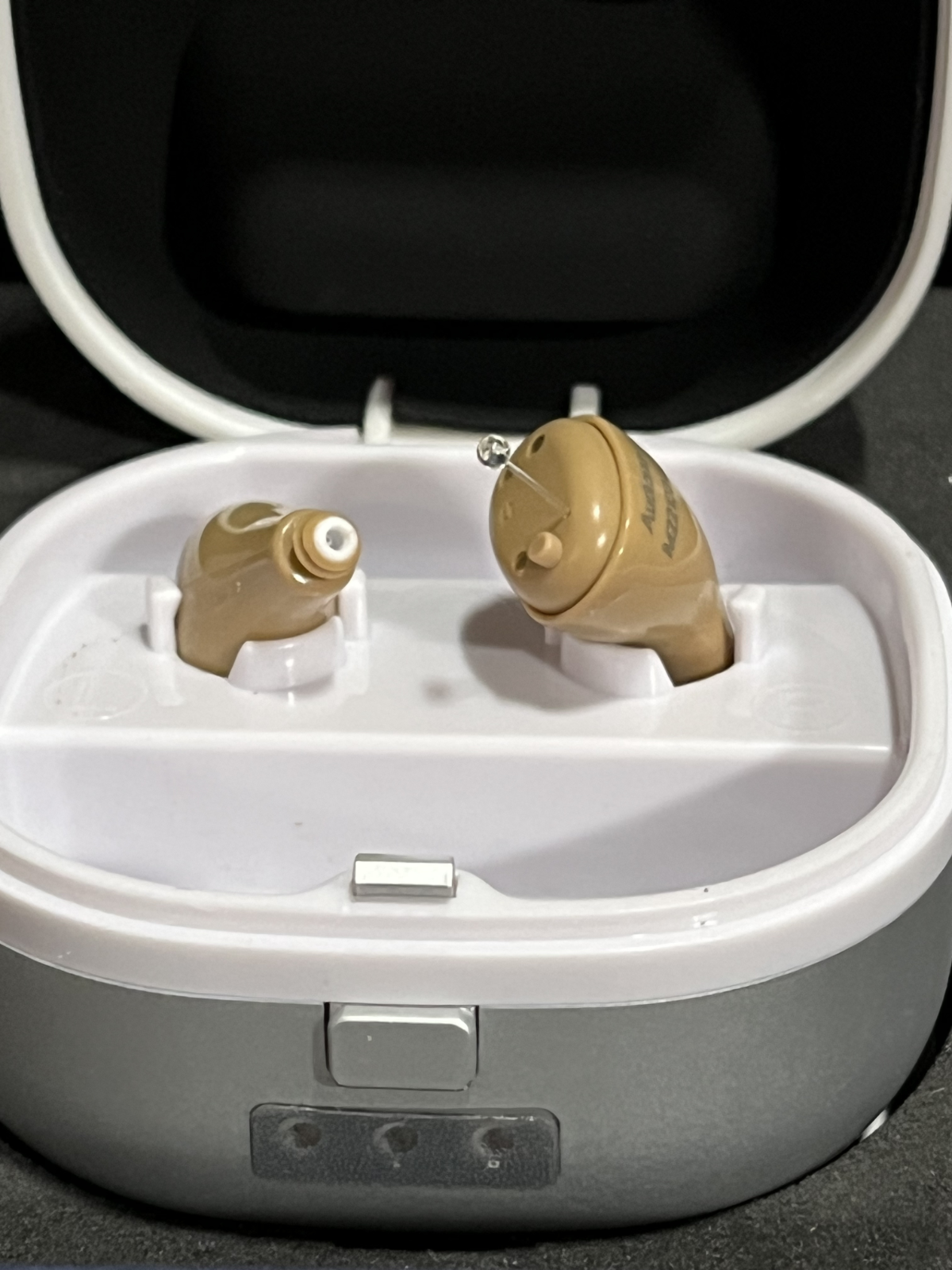 CIC Hearing Aid Rechargeable ID-1 Charge+Dry,Color:Beige Left/Right