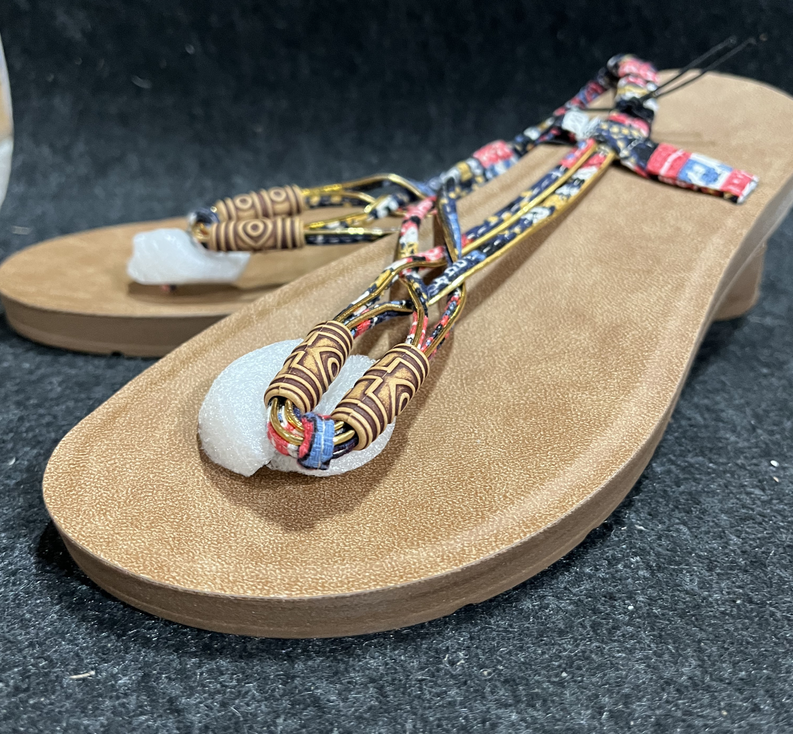 Women Strappy Flat Sandals Boho Lace up Beach Sandals Multiple colors Size 8