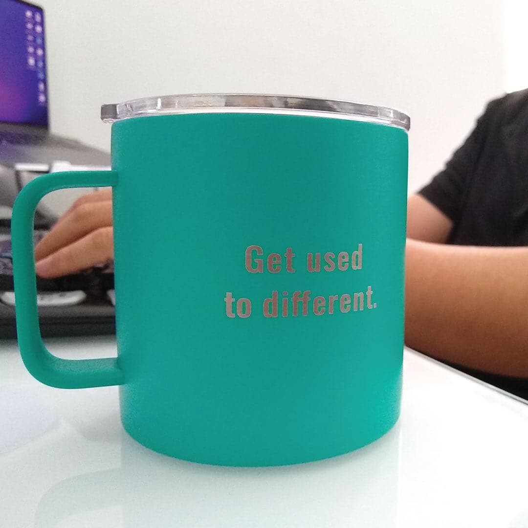 NEW! The CHOSEN ~ "GET USED TO DIFFERENT" STAINLESS STEEL TUMBLER MUG ~ 16 oz