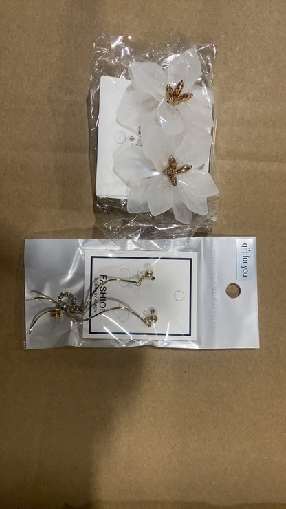 Elegant and Stylish Earrings - A Perfect Gift for Her (Set of 2 Pairs, 4 Pieces).